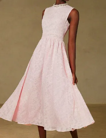 Rochie medie Aveloria, roz