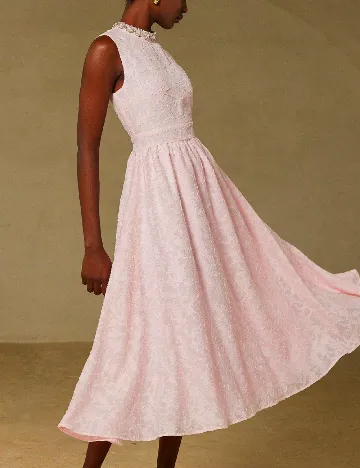 Rochie medie Aveloria, roz