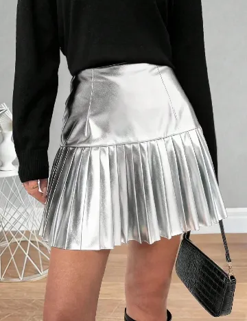 Fusta SHEIN, argintiu