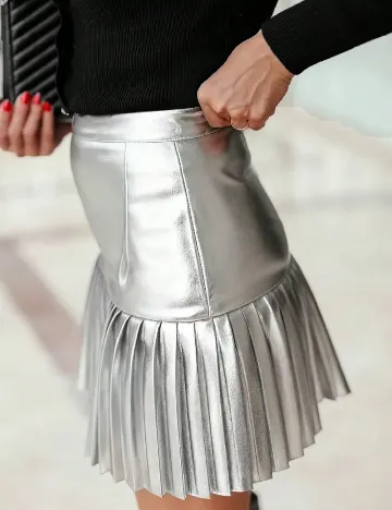 Fusta SHEIN, argintiu