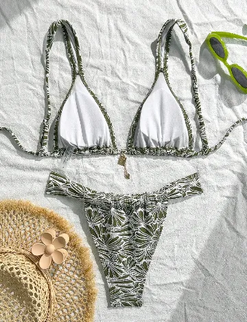 Costum de baie SHEIN, verde