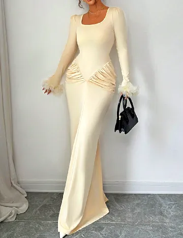 Rochie lunga SHEIN, crem