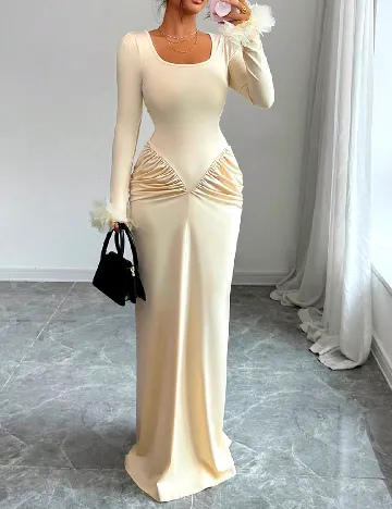 Rochie lunga SHEIN, crem