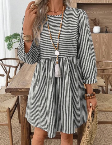 Rochie scurta Emery Rose, gri