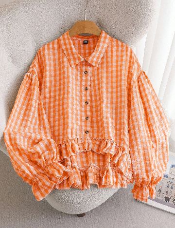 Camasa SHEIN CURVE, portocaliu