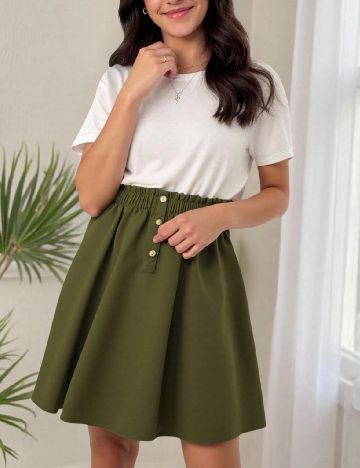 Fusta Shein Kids, verde