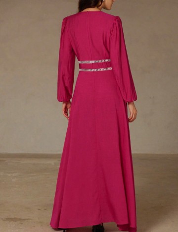 Rochie lunga Aveloria, roz