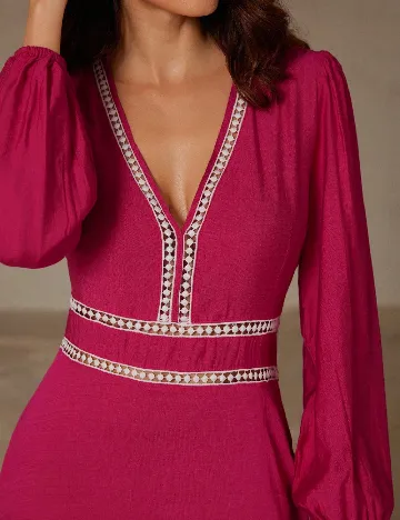 Rochie lunga Aveloria, roz