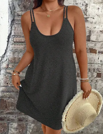 Rochie scurta SHEIN CURVE, gri