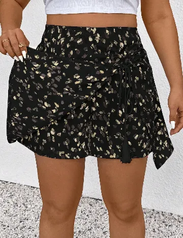 Fusta pantalon SHEIN CURVE, negru