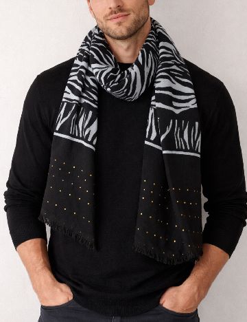 Fular River Island, gri/negru