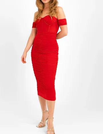 Rochie medie Jaded Rose, rosu