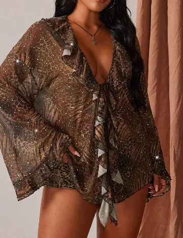 Bluza SHEIN CURVE, animal print