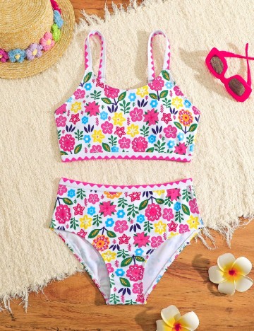 Costum de baie Shein Kids, mix culori