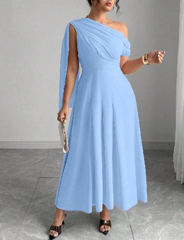 Rochie medie SHEIN CURVE, albastru