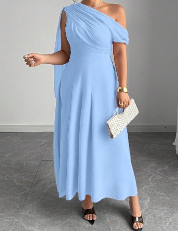 Rochie medie SHEIN CURVE, albastru