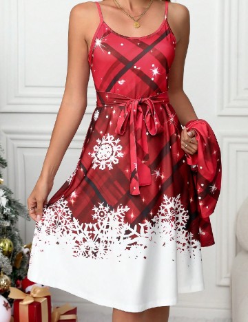 Set rochie si bluza SHEIN, rosu/alb