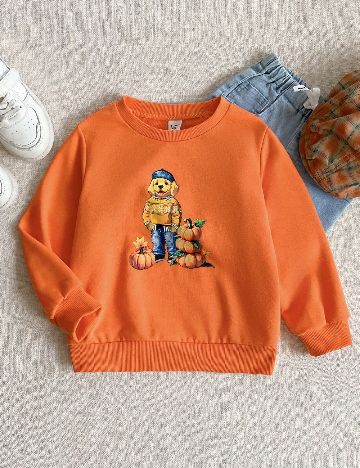 Bluza Shein Kids, portocaliu