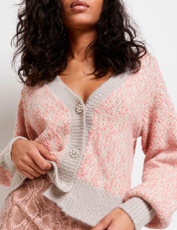 Cardigan River Island, roz pudra/bej