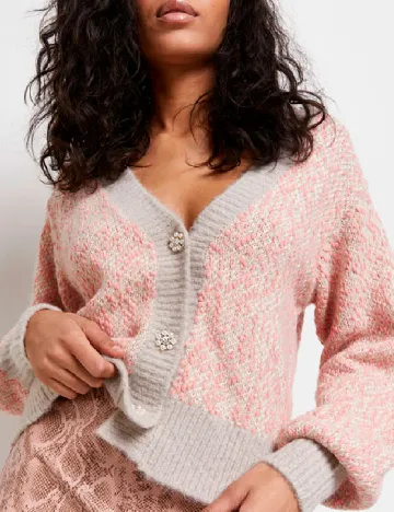 Cardigan River Island, roz pudra/bej