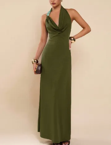 Rochie lunga Cosmina, verde