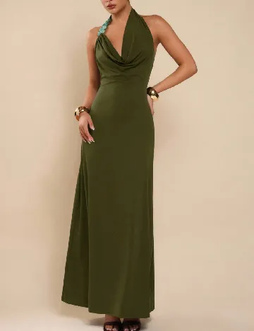 Rochie lunga Cosmina, verde