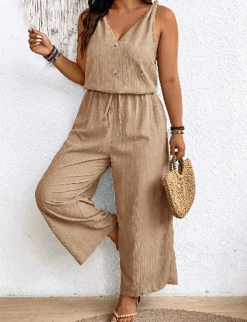 Salopeta SHEIN CURVE, maro deschis