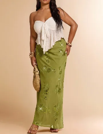 Fusta SHEIN CURVE, verde