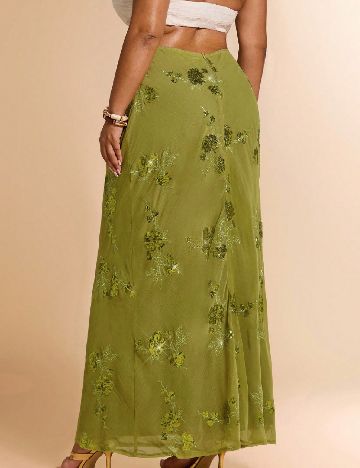 Fusta SHEIN CURVE, verde