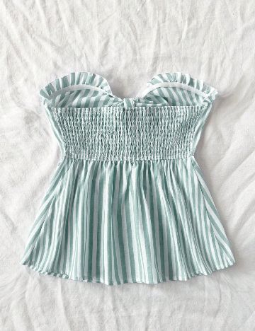 Top SHEIN, verde/alb