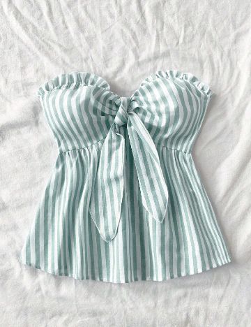 Top SHEIN, verde/alb