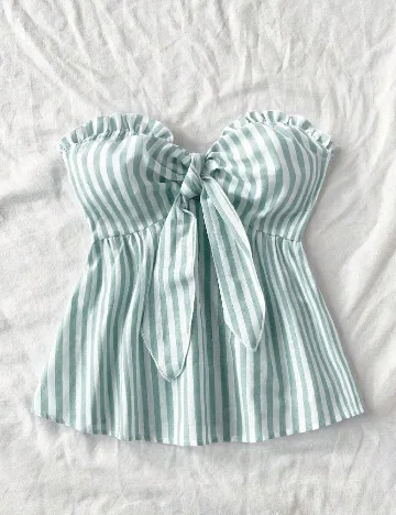 Top SHEIN, verde/alb