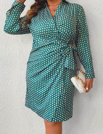 Rochie scurta SHEIN CURVE, turcoaz