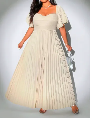 Salopeta SHEIN CURVE, crem