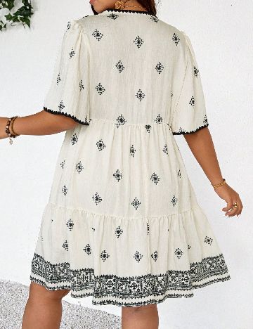 Rochie scurta SHEIN CURVE, ecru