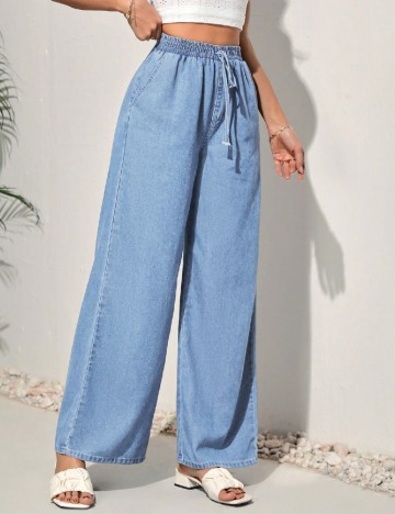 Pantaloni SHEIN CURVE, albastru