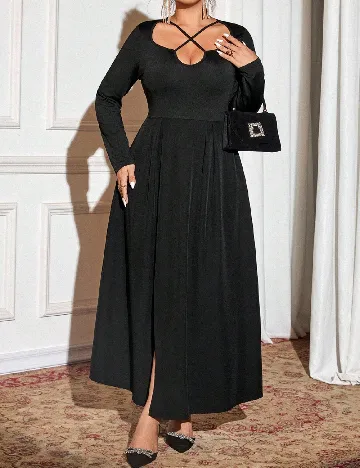 Rochie medie SHEIN CURVE, negru