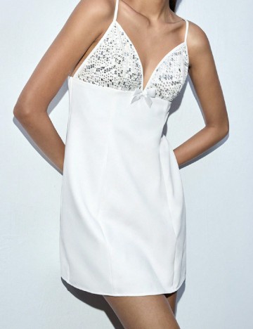 Rochie scurta SHEIN, alb