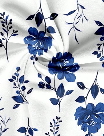 Bluza SHEIN CURVE, alb/albastru