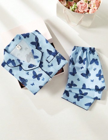 Pijama Shein Kids, albastru