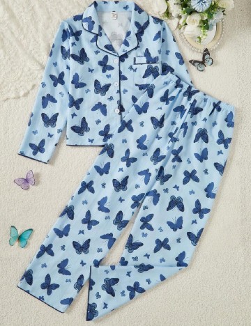 Pijama Shein Kids, albastru