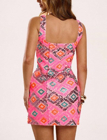 Rochie scurta SHEIN, roz