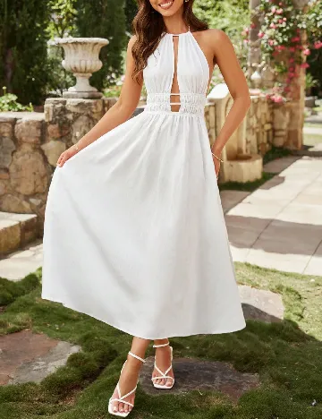 Rochie medie SHEIN, alb