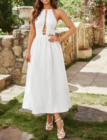 Rochie medie SHEIN, alb