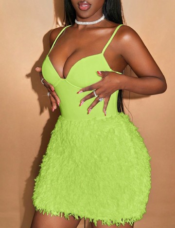 Rochie scurta SHEIN, verde