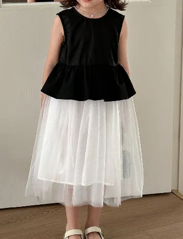 Rochie Shein Kids, negru/alb