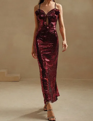 Rochie medie Anewsta, visiniu