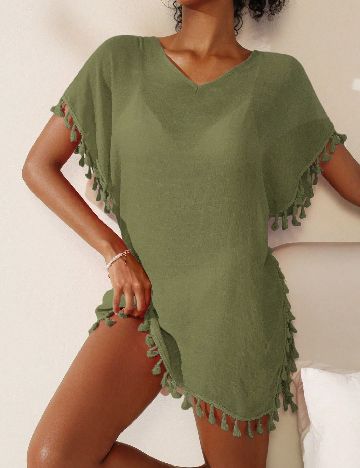 Rochie de plaja SHEIN, verde