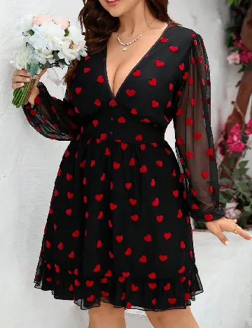 Rochie scurta SHEIN CURVE, negru