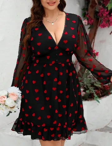 Rochie scurta SHEIN CURVE, negru